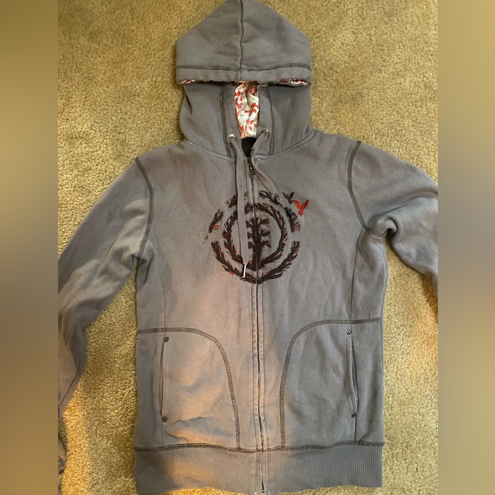 grey element zip up